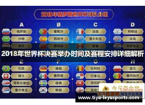 2018年世界杯决赛举办时间及赛程安排详细解析