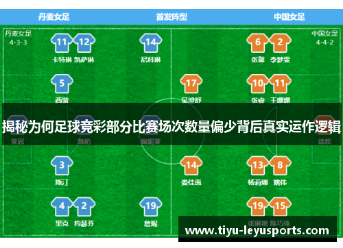 揭秘为何足球竞彩部分比赛场次数量偏少背后真实运作逻辑